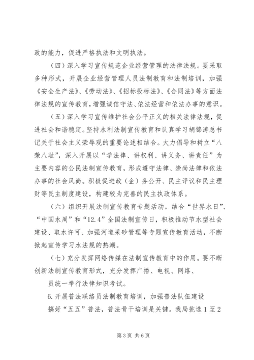 河务系统五五普法工作计划.docx