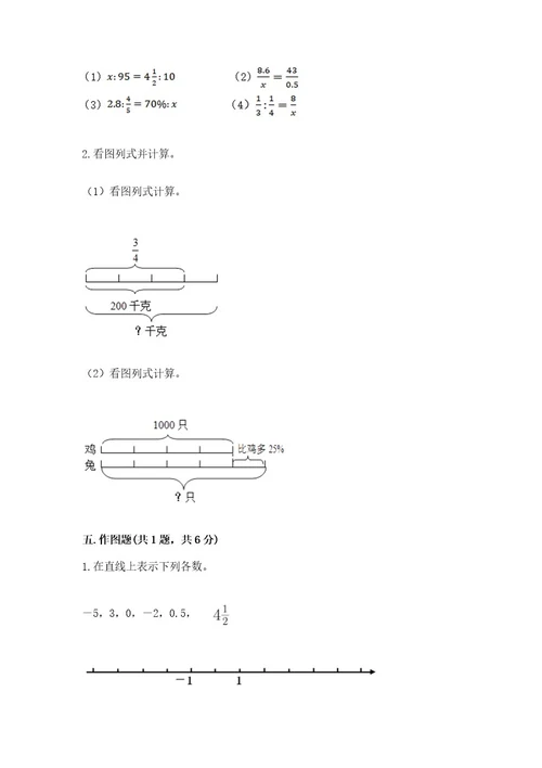 小学毕业测试数学试卷附答案解析