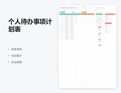 个人待办事项计划表