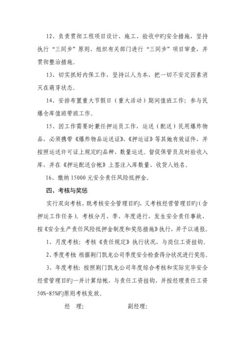分管安全工作副经理安全经营管理目标责任分析报告书.docx