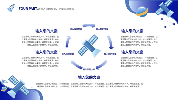 蓝色简约自然科技风教学PPT模板