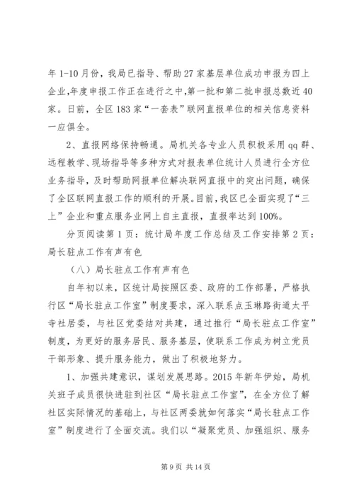 统计局年度工作总结及工作安排.docx