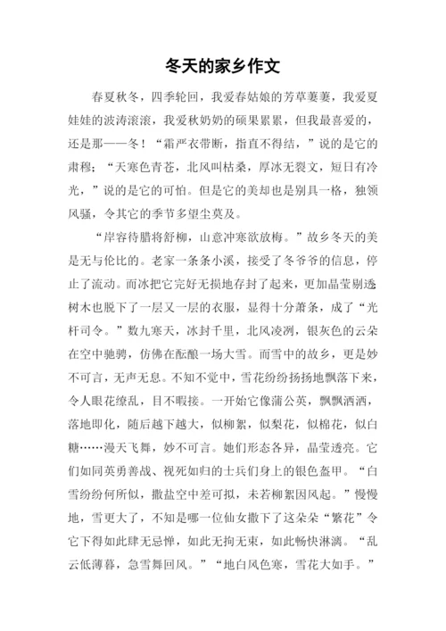 冬天的家乡作文.docx