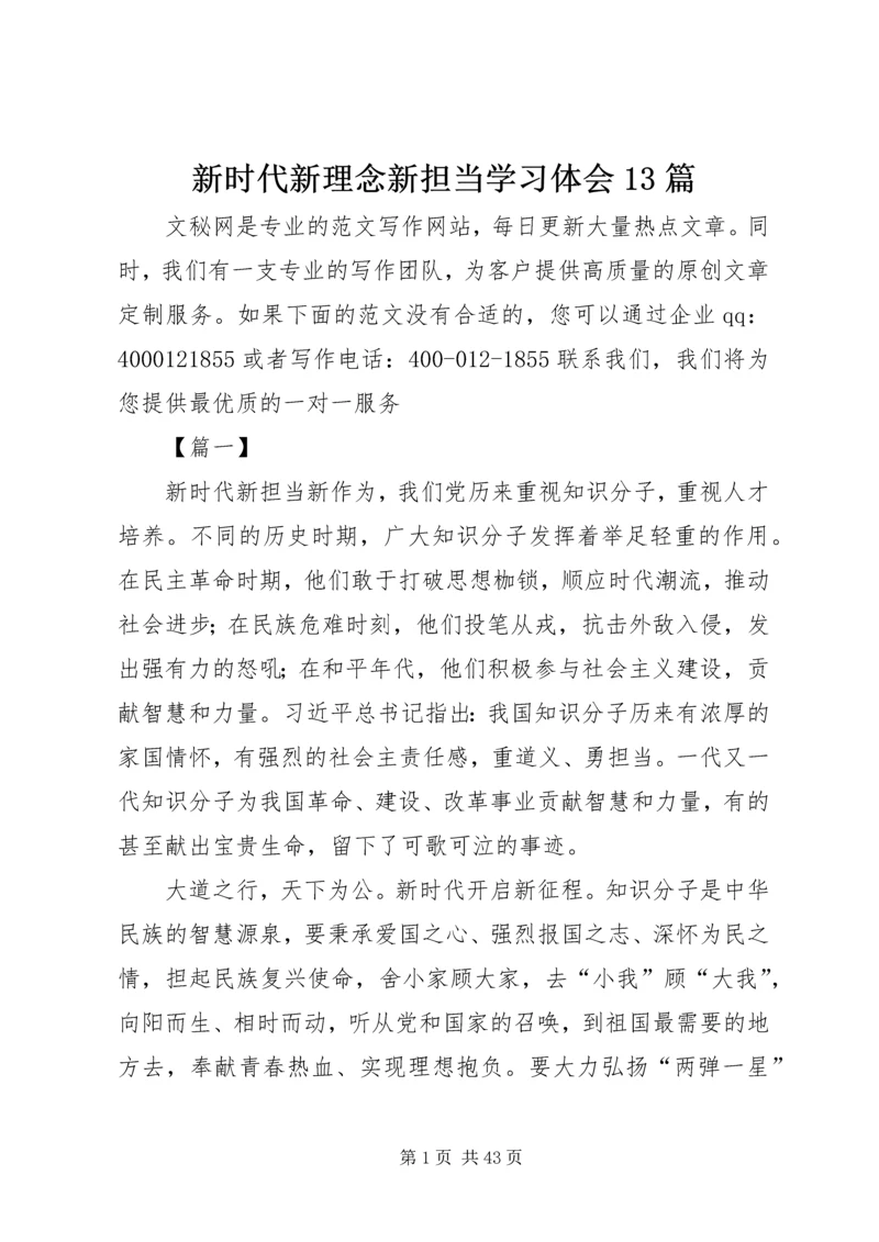 新时代新理念新担当学习体会13篇.docx