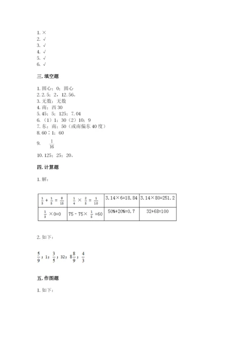 2022人教版六年级上册数学期末测试卷精品（全优）.docx