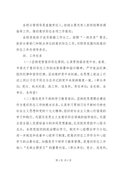 [XX年意识形态工作实施方案]XX年意识形态工作安排.docx