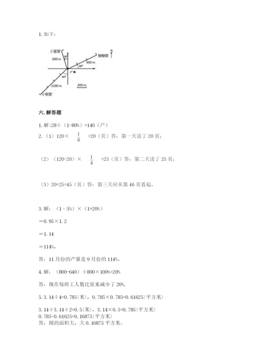 人教版六年级上册数学期末测试卷【原创题】.docx