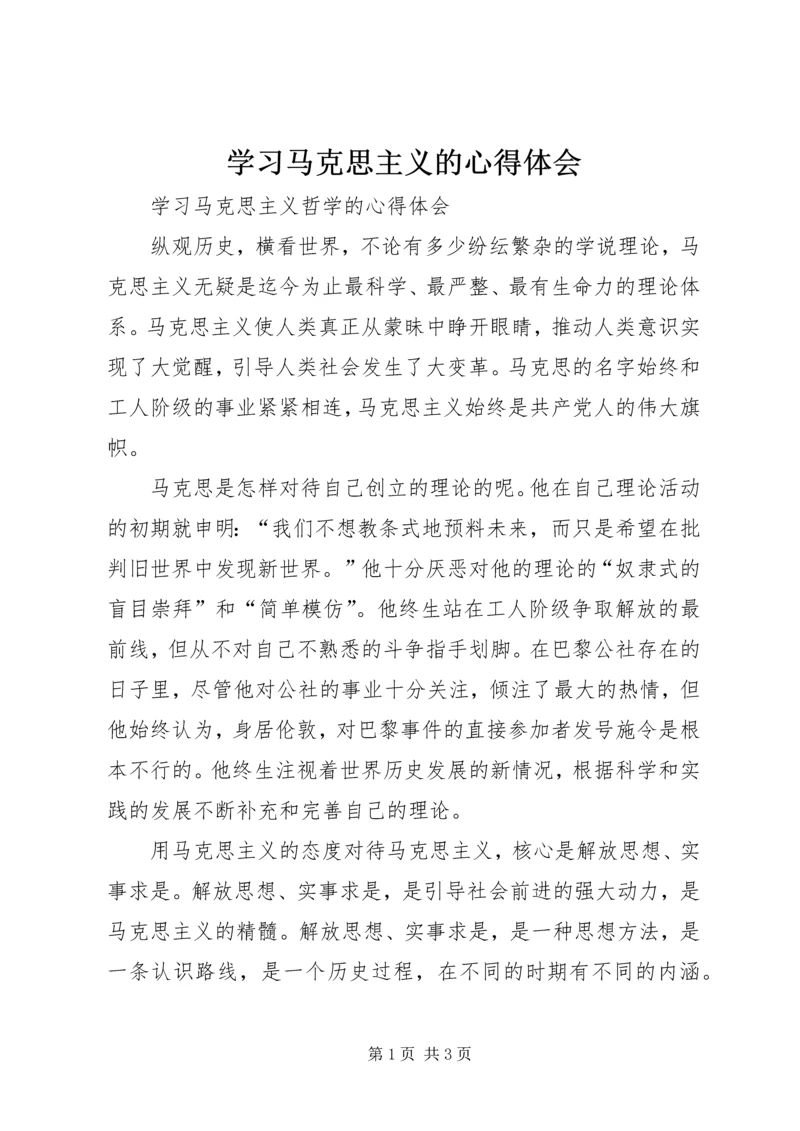 学习马克思主义的心得体会 (4).docx