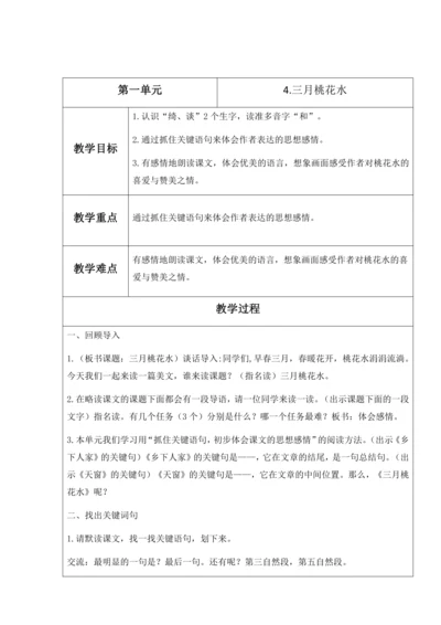 4  三月桃花水 教案