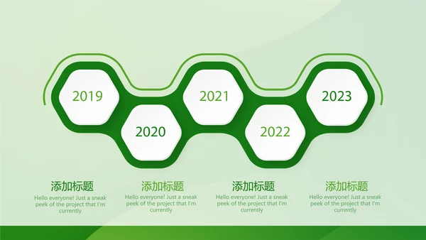 绿色时尚邮政银行年终工作总结动态PPT