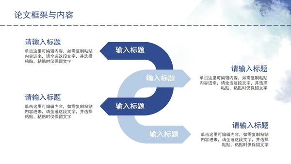 蓝色水墨毕业答辩PPT模板