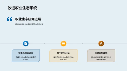 优化农业生态系统