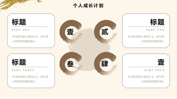 文艺中国风书法字体古风个人工作汇报PPT模板工作总结