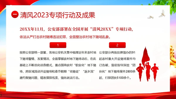 清风行动严打农村赌博违法犯罪清风PPT课件赌博打击赌博