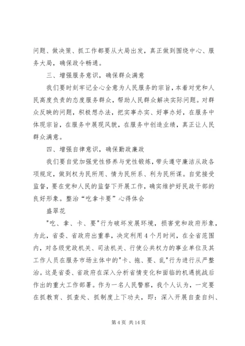 整治吃拿卡要专项整治活动心得体会.docx