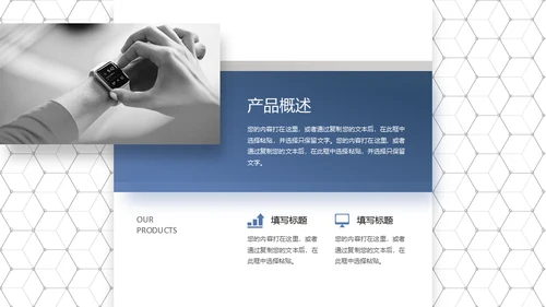 高端灰蓝商务风公司宣传介绍通用PPT模板