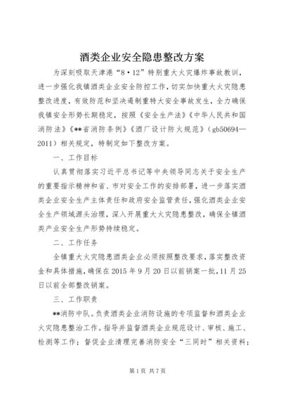 酒类企业安全隐患整改方案 (2).docx