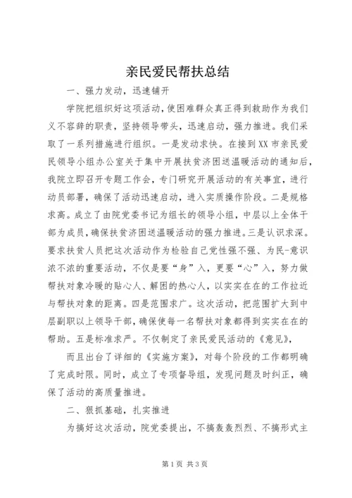 亲民爱民帮扶总结.docx