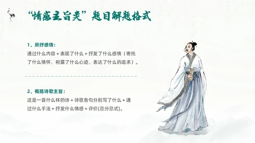 绿色水墨风语文高考诗歌鉴赏培训