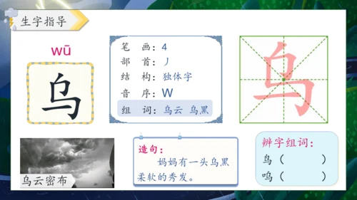 【核心素养】部编版语文二年级下册-16. 雷雨 第1课时（课件）