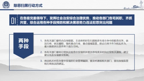 教学解读扫黑除恶行动通用PPT模板