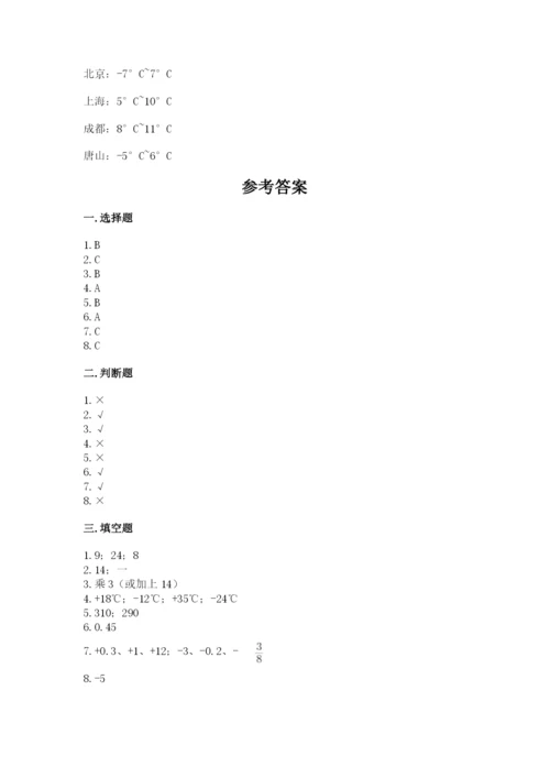 小升初六年级期末试卷及参考答案（满分必刷）.docx