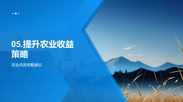 农业收益全面分析