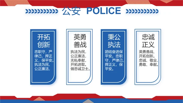 大气人民公安警察工作总结述职报告PPT模板