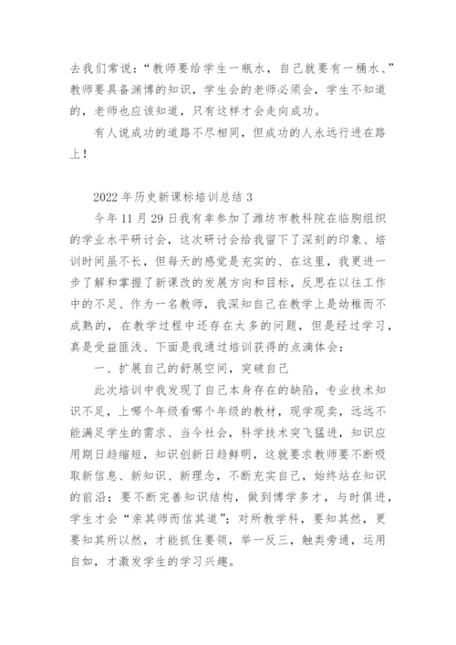 2022年历史新课标培训总结.docx