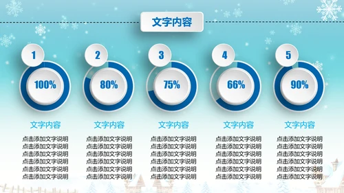 圣诞节圣诞快乐PPT模板冬季平安夜