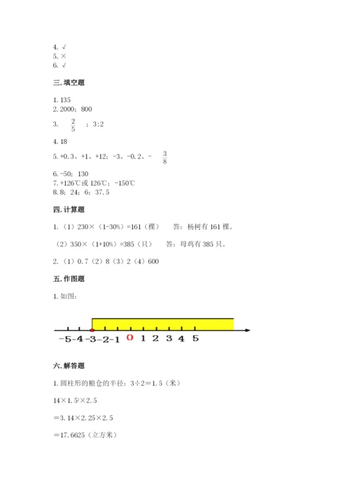 儋州市六年级下册数学期末测试卷推荐.docx