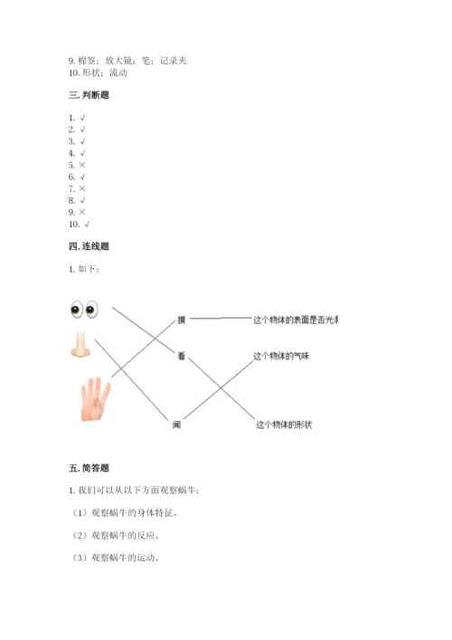 教科版一年级下册科学期末测试卷附答案下载.docx