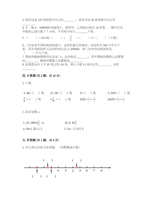 冀教版小学六年级下册数学期末检测试题（典型题）.docx