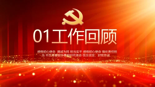党支部党员大会工作总结汇报动态PPT