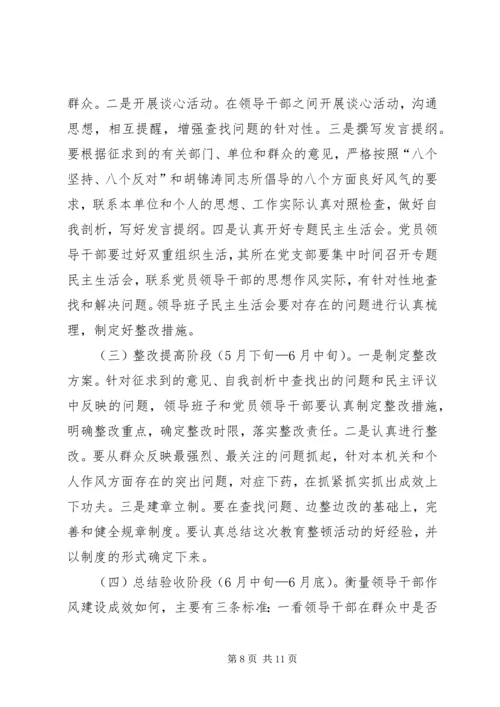 财政部门作风教育整顿活动实施方案 (4).docx