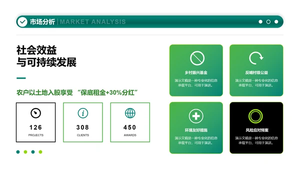 绿色商务风智慧农业项目发展计划书PPT模板