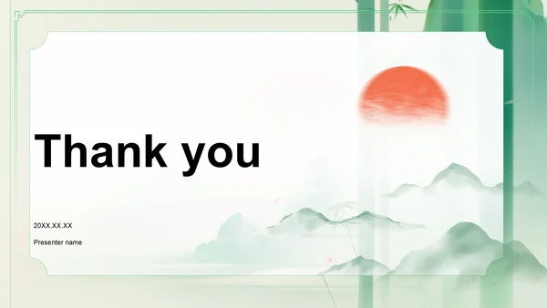 绿色复古风通用传统文化传播PPT主题