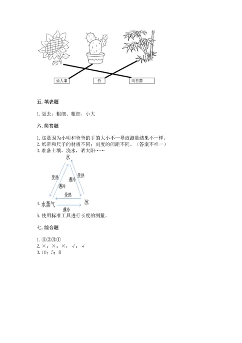教科版一年级上册科学期末测试卷及参考答案1套.docx