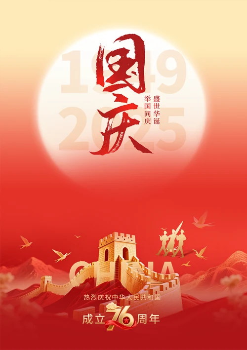 国庆周年宣传海报