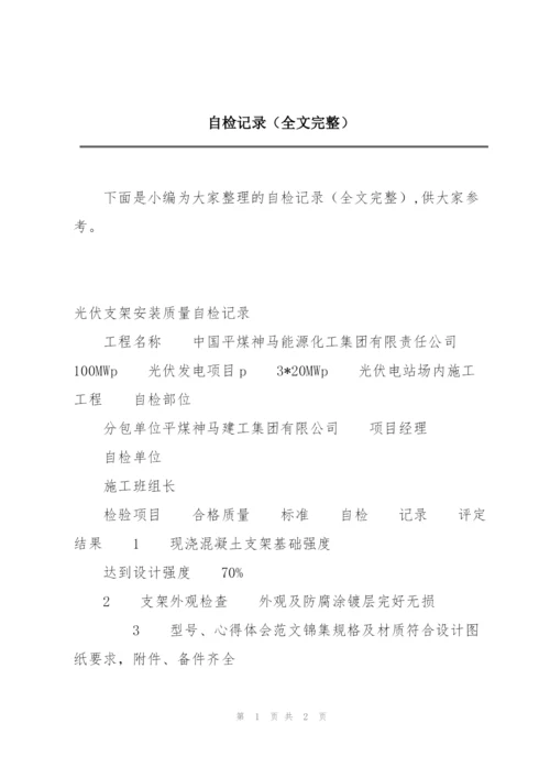 自检记录（全文完整）.docx