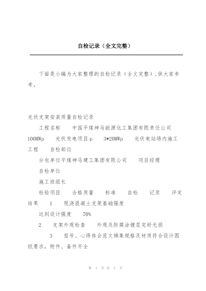 自检记录（全文完整）.docx