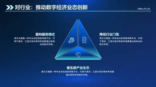 蓝色科技风IT互联网总结汇报PPT模板