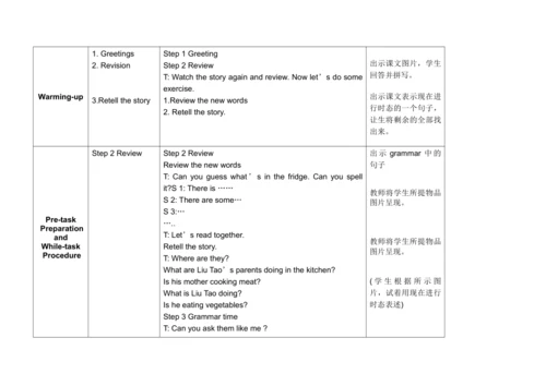 Unit 6 In the kitchen 单元整体教案设计（4个课时）