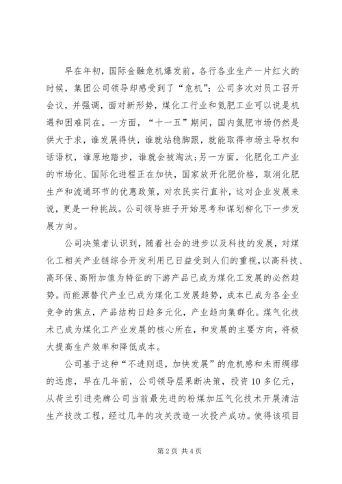 公司克服金融危机寻求发展事迹材料 (2).docx