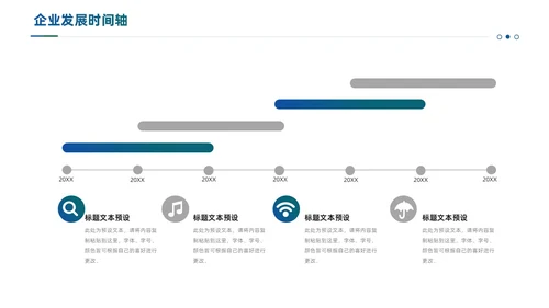 通用商务风企业发展时间轴PPT图表