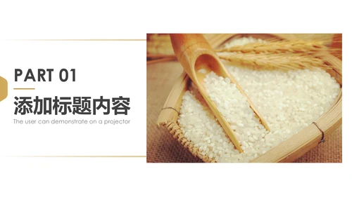 健康绿色有机大米农业粮食推广销售PPT模板