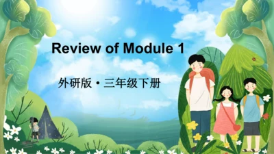 外研版三起三年级下册Review of Module 1课件（共32张PPT)