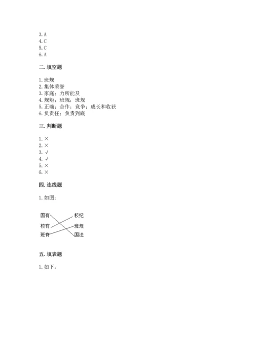 部编版四年级上册道德与法治期中测试卷精品.docx