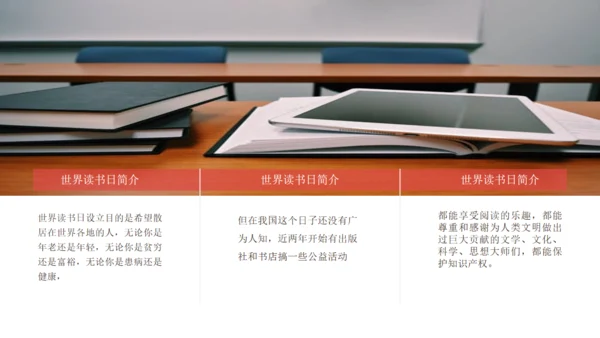 世界读书日阅读教学天卷有益通用PPT模板