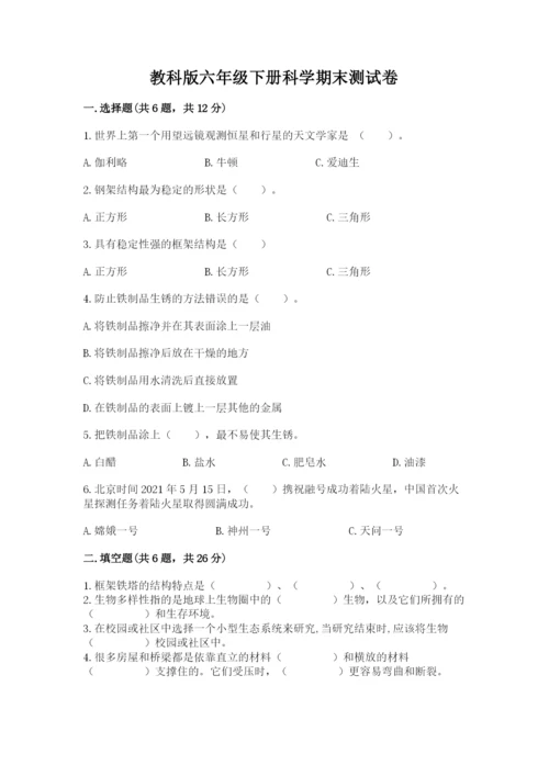 教科版六年级下册科学期末测试卷（b卷）.docx